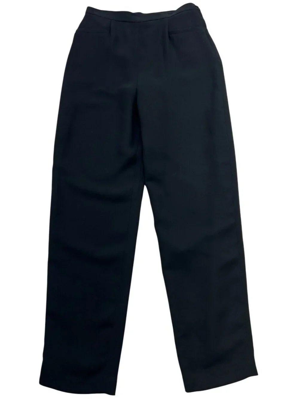 Gantos Women's Straight-Leg Pants Pleated Front Stretch Size 8 Black Solid